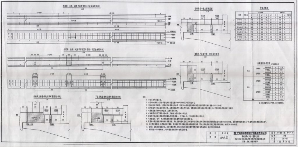 高鐵水泥電纜槽、蓋板、遮板平面安裝布置圖PDF下載